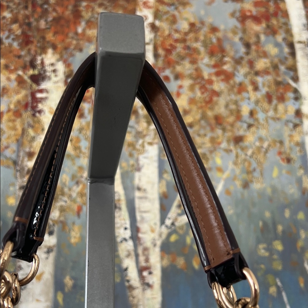 Coach Ava Tote with Black Pebbled Leather & Patent Side Panels - Picture 5 of 14